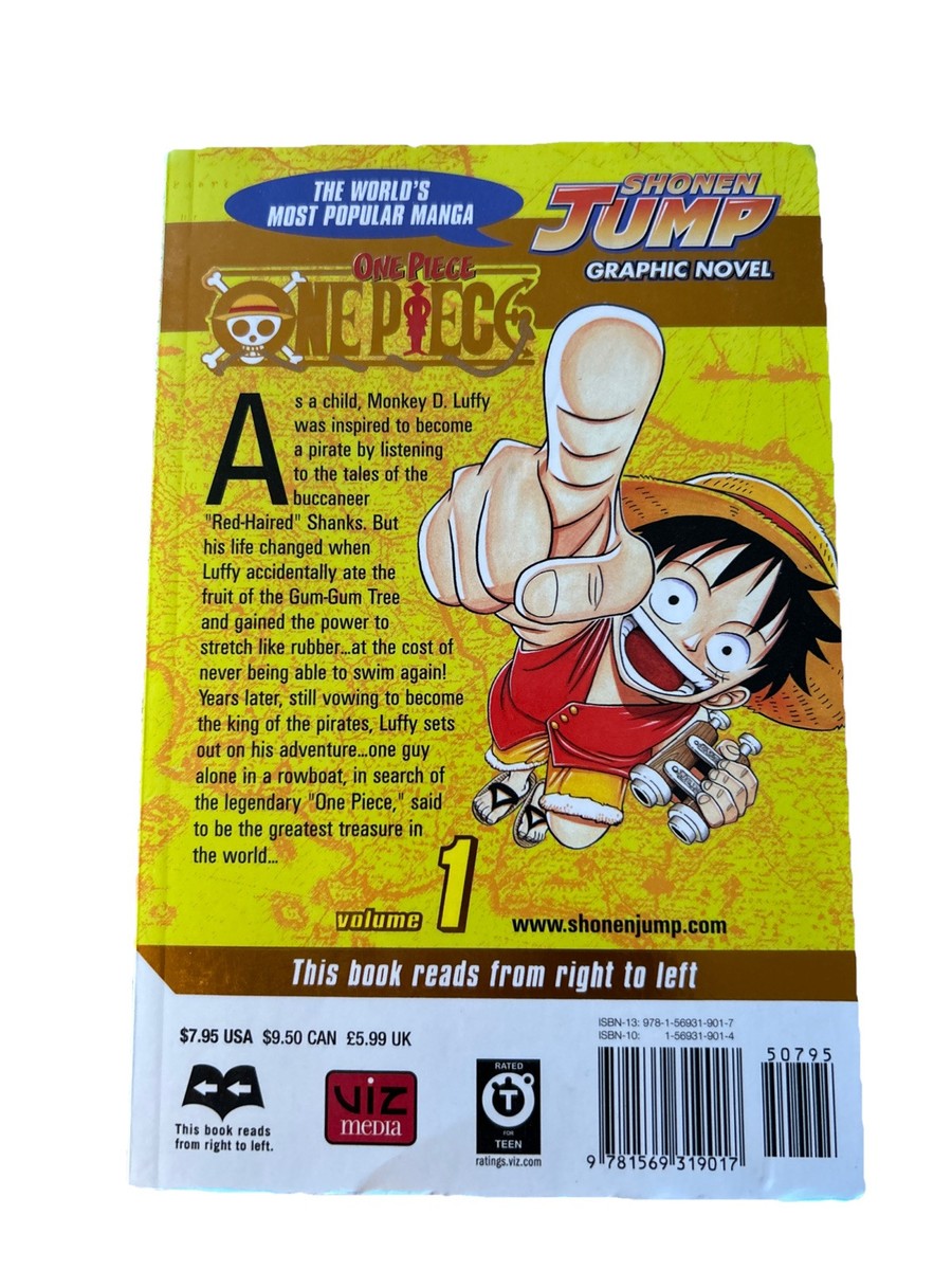 少年漫画 ONEPIECE Limited Edition Gold Foil #1 One Piece Volume 1 - Gold Foil Cover Edition - 11th Printing
