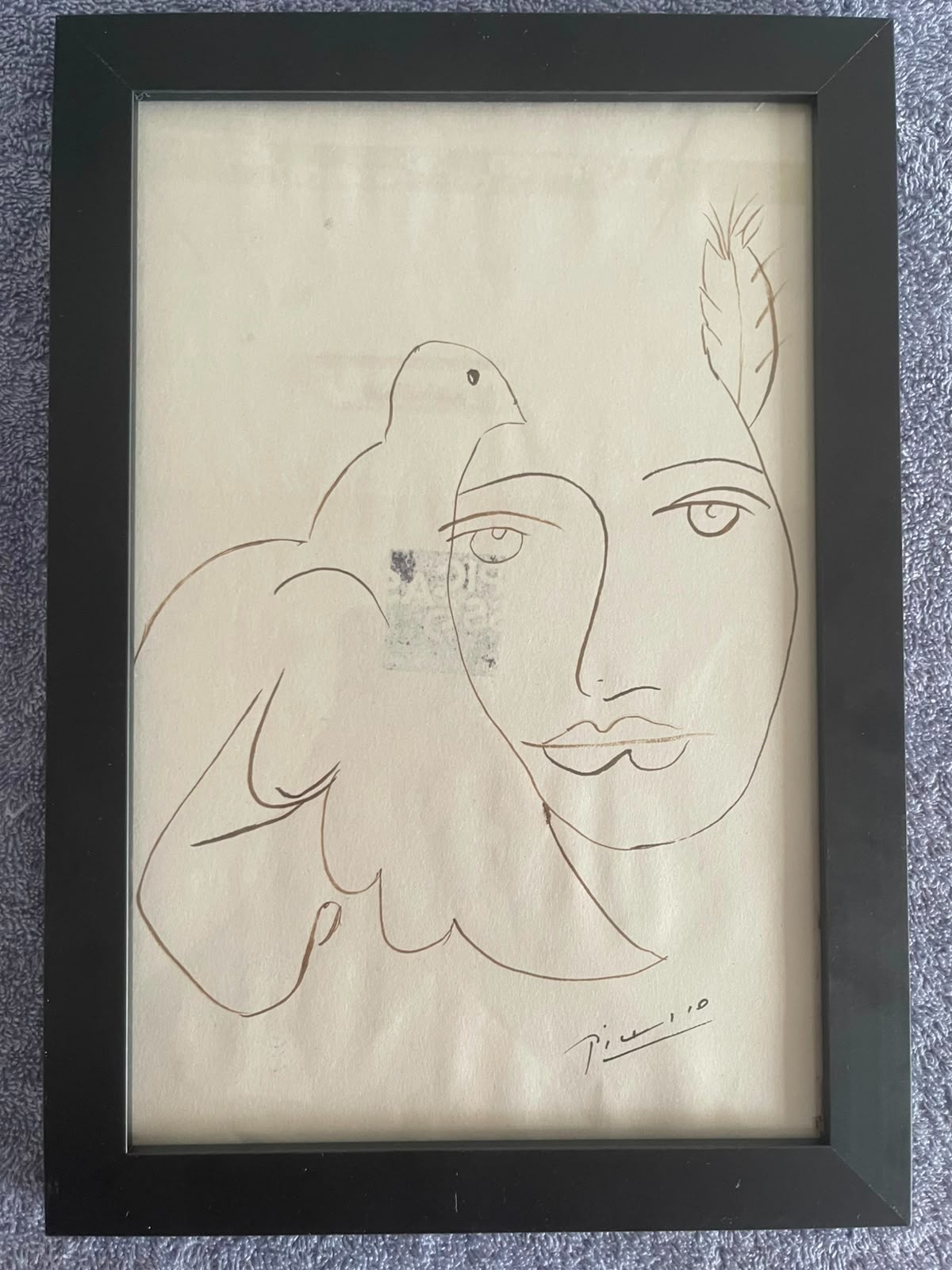 PABLO PICASSO  oil painting framed on sealed and signed wood