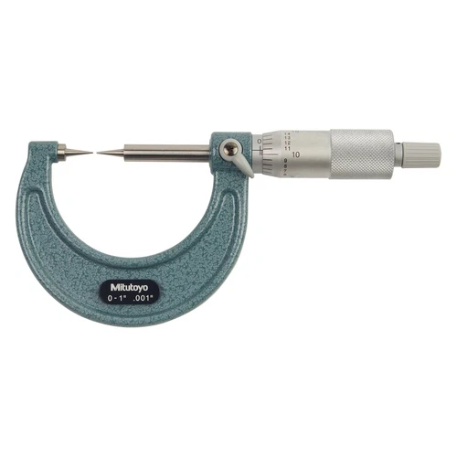 Mitutoyo 112-177 112 Series 0 to 1" SAE Mechanical Point Outside Micrometer