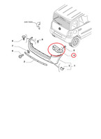 HeckstoßStange Puffer Rechts Fiat Multipla Original 51732860