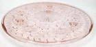 Antique Pink Depression Glass Footed Cake Plate Sunflower Pink Jeannette 1930s