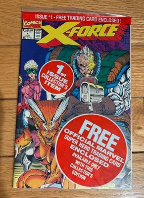 X-Force #1 (1991) Marvel   Sealed Polybag w/ Cable Card   1st X-Force Issue