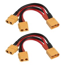 RIIEYOCA XT60 Parallel Battery Connector 14AWG Cable XT60 Y Splitter 1 Male t...