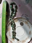 vintage 14k gold men's women's gem stone jade green emerald green white nugget — photo 6