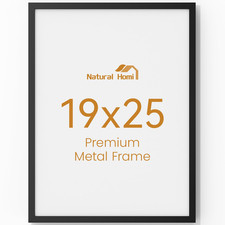 Natural Homi 19X25 Aluminum Metal Picture Frametempered Glass Black Large 19 X