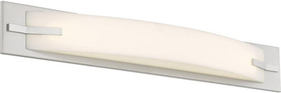 Contemporary One Light Vanity from Bow Collection in Silver Finish