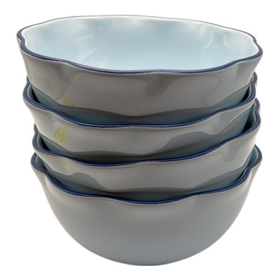 Lenox kate spade new york Garden Party Stoneware Blue Cereal Bowls S/4 NEW