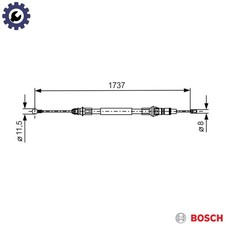 CABLE PULL PARKING BRAKE 1 987 477 261 FOR RENAULT MASTER/II/Platform/Chassis
