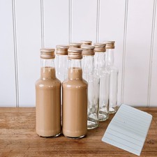 Glasflaschen zum Befüllen 200ml mit Deml mit Deckel - Schnapsflaschen
