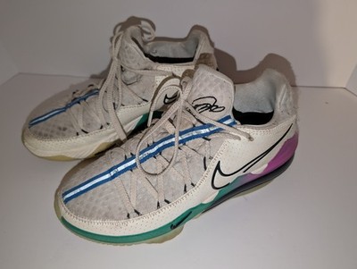 Nike LeBron 17 Low Shoes Mens Size 9 White Multi Basketball Sneakers CD5007-005