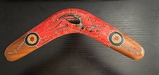 Boomerang Authentic Wood Hand Painted B. Porteolis Australian Crafted 14 Inches