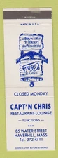 Matchbook Cover - Capt'n Chris Restaurant Haverhill MA