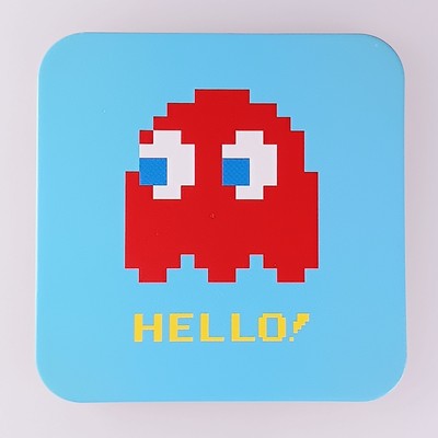 Blinky Untersetzer - ASOKO de Pac-Man mit Namco Museum aus Japan