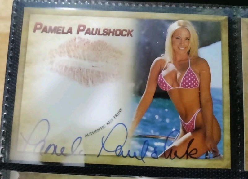 Pamela Paulshock Signed Kiss Print Card Wrestler WCW Model