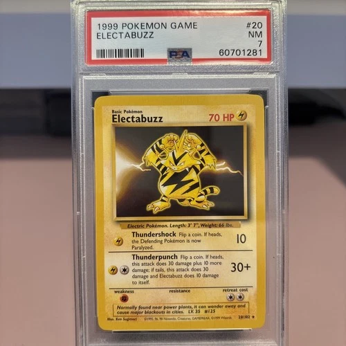 PSA 7 - 1999 Pokemon Game Base Set Electabuzz #20