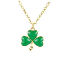 St Patricks Day Necklace,Irish Shamrock Clover Green shamrock necklaces-4