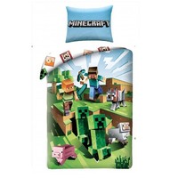 Minecraft Kampf Einzel Baumwolle BettwäSche Set Eu GrößE Jungen MäDchen 2 IN 1