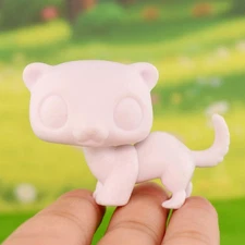 3Pcs Ferrret Littlest Pet Shop Custom White Bases Painting DIY Toy Animal Love
