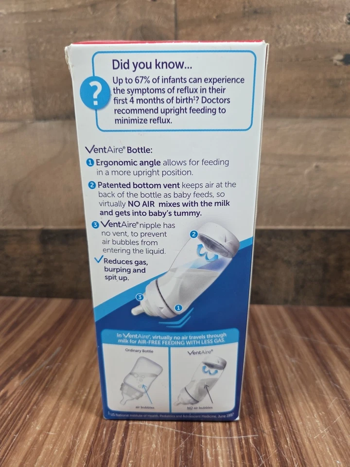Biberón Playtex Baby VentAire 9 onzas completo comodidad abdominal anticólicos. NUEVO Foto 3 de 4