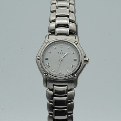 EBEL SPORT CLASSIQUE 23MM DAMEN UHR STAHL SCHÖN 1911 QUARZ 9057901 E387