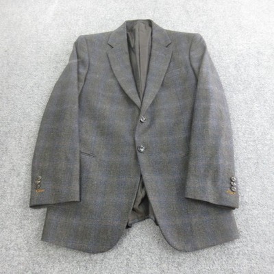 Giorgio Armani Sport Coat Mens 52 Gray Wool Cashmere Tweed Italy Saks Fifth