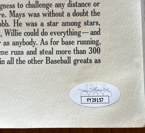 Póster de Coca-Cola 18x24 firmado por Willie Mays - Certificado de autenticidad JSA - Auto Salón de la fama Giants Mets - Imagen 3 de 9