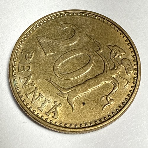 1973 Finland 20 Pennia Suomen World Coin (H380) - Picture 6 of 6