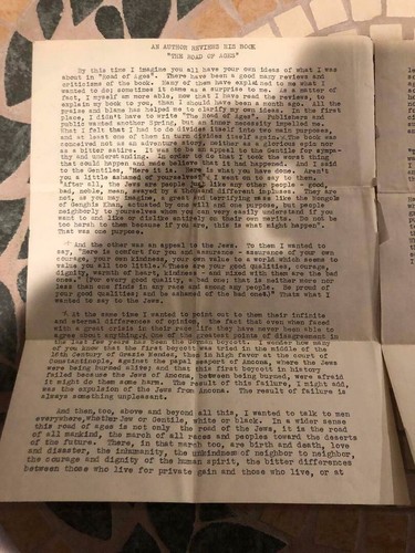 Road Of Ages Robert Nathan - First Edition 1935 with letter from author - Foto 8 di 10