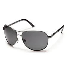 Suncloud Optics Pilot Sunglasses by Smith(Gun Metal Silver,Smoke Gray Polarized)