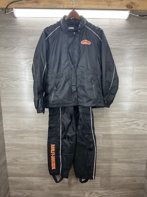 Harley-Davidson Packable Rain Suit 上下セット Harley Davidson Rain Tracksuit MEDIUM Waterproof Motorcycle Biker