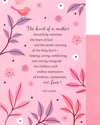 Happy Mother's Day Pink Heart of A Mother Mom Dayspring Greeting Card ...