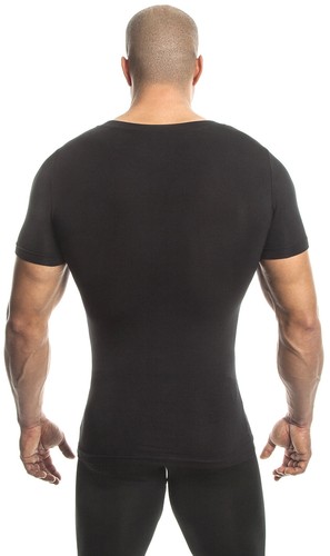 DEMIG Mens Deep V Neck T Shirt Compression Baselayer Bamboo Fabric - Picture 2 of 20