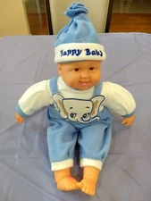 Happy Baby Dolls , the baby can laugh if you press the baby belly. 21"H x 11”W