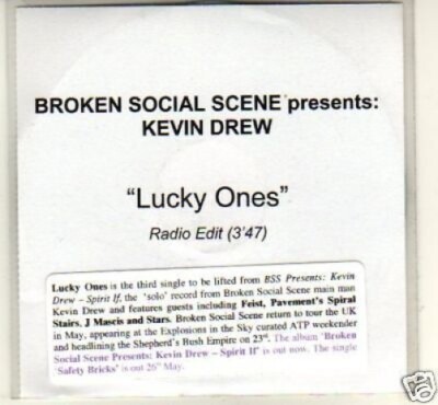 (M109) Kevin Drew, Lucky Ones - DJ CD