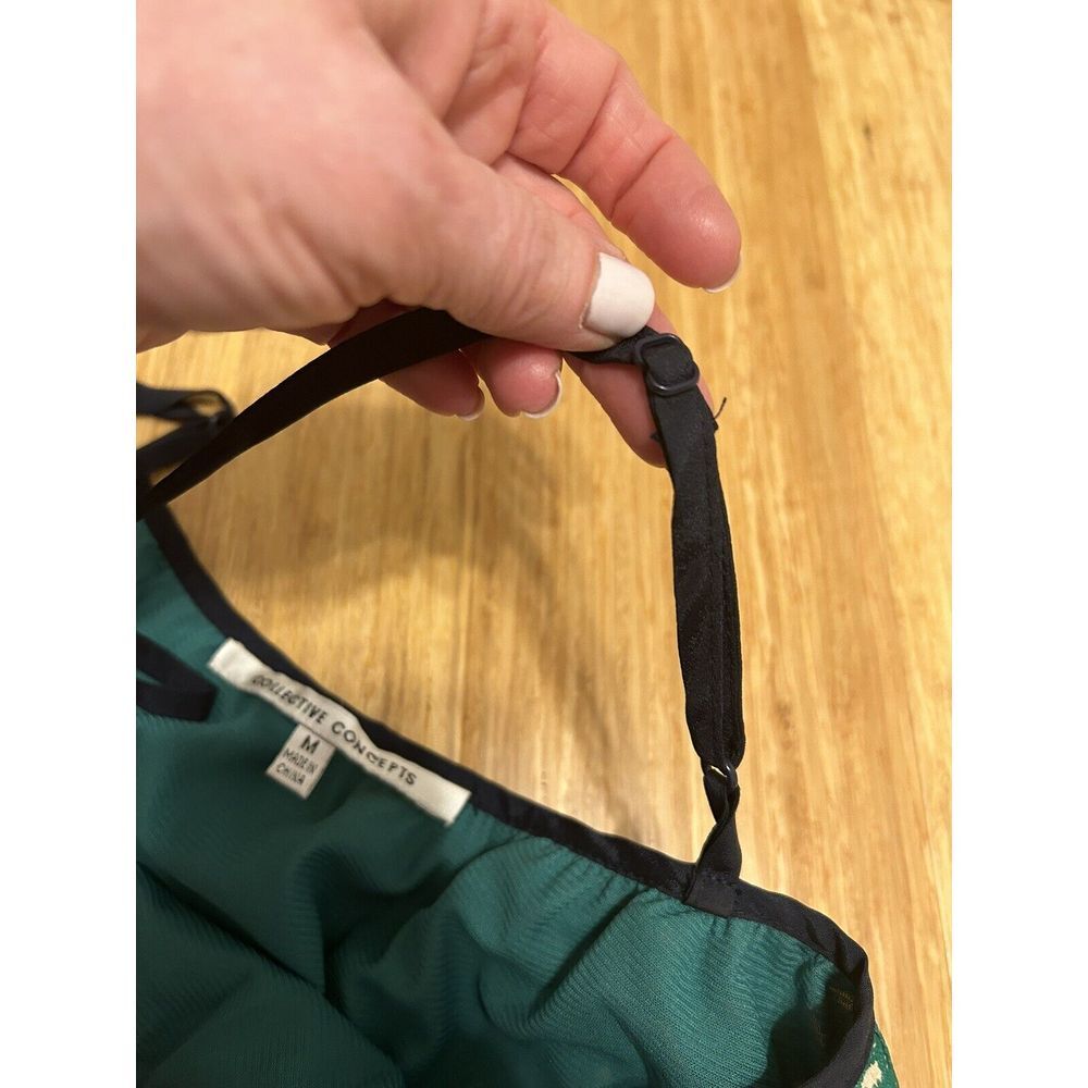 Collective Concepts Green Slip Dress Size Medium Girlhoodcore Cottage Boho Indie