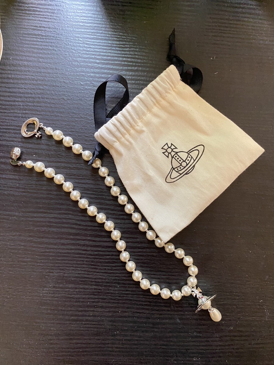 Vivienne Westwood ネックレス ONE ROW PEARL DROP 63030008 One Row Pearl Drop Choker in GOLD-PEARL-MULTI | Vivienne