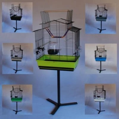 XXL-HEIMTIERCENTER XXL Cabrio Vogelkäfig Vogelbauer Wellensittich Finken Kanarien Käfig1 Qualität