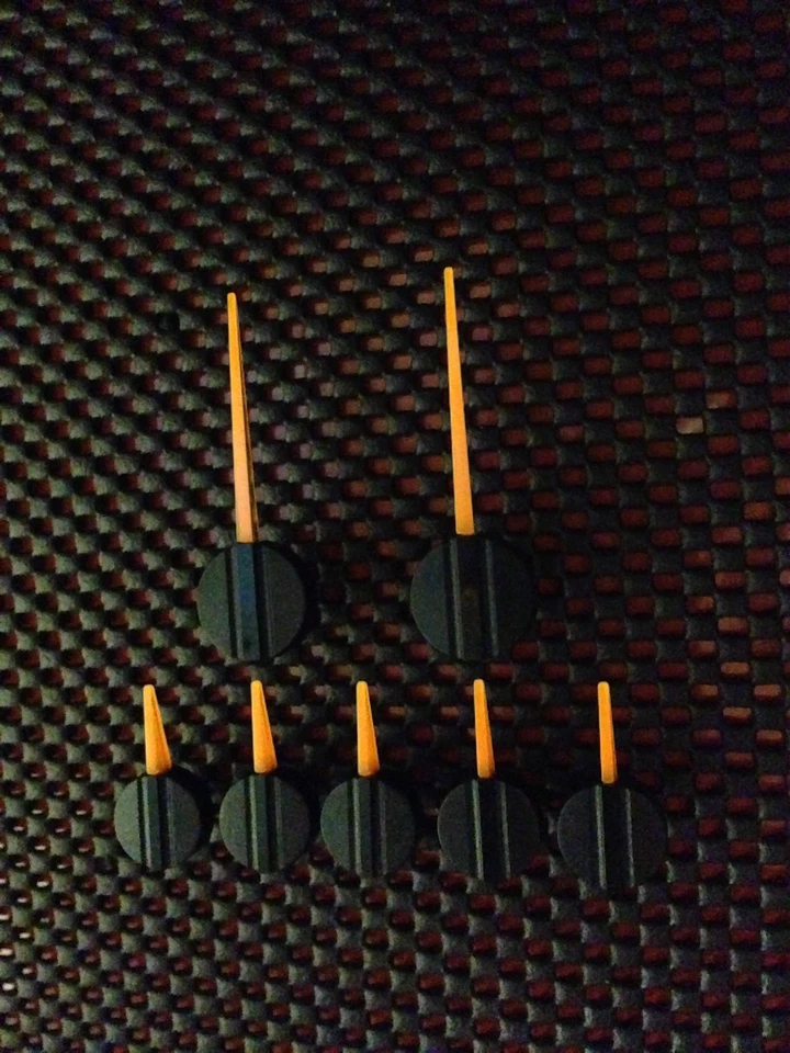 CONJUNTO DE 6 AGULHAS PONTEIRO LARANJA FABRICANTE DE EQUIPAMENTO ORIGINAL GM GMC SILVERADO CAMINHÃO VELOCÍMETRO MEDIDOR CLUSTER - Imagem 2 de 2