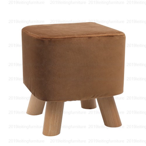 Small Wooden Footstool Footrest Pouffe Foot Stool Padded Ottoman Seat Bench - Picture 18 of 20