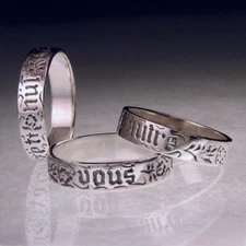 French You and No Other Ring Flower STERLING SILVER Gift Vous et nul autre