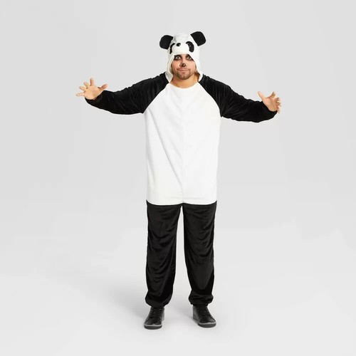 Mens Womens Panda Hooded One Piece Pajama Halloween Costume Adult Large C72 Ebay