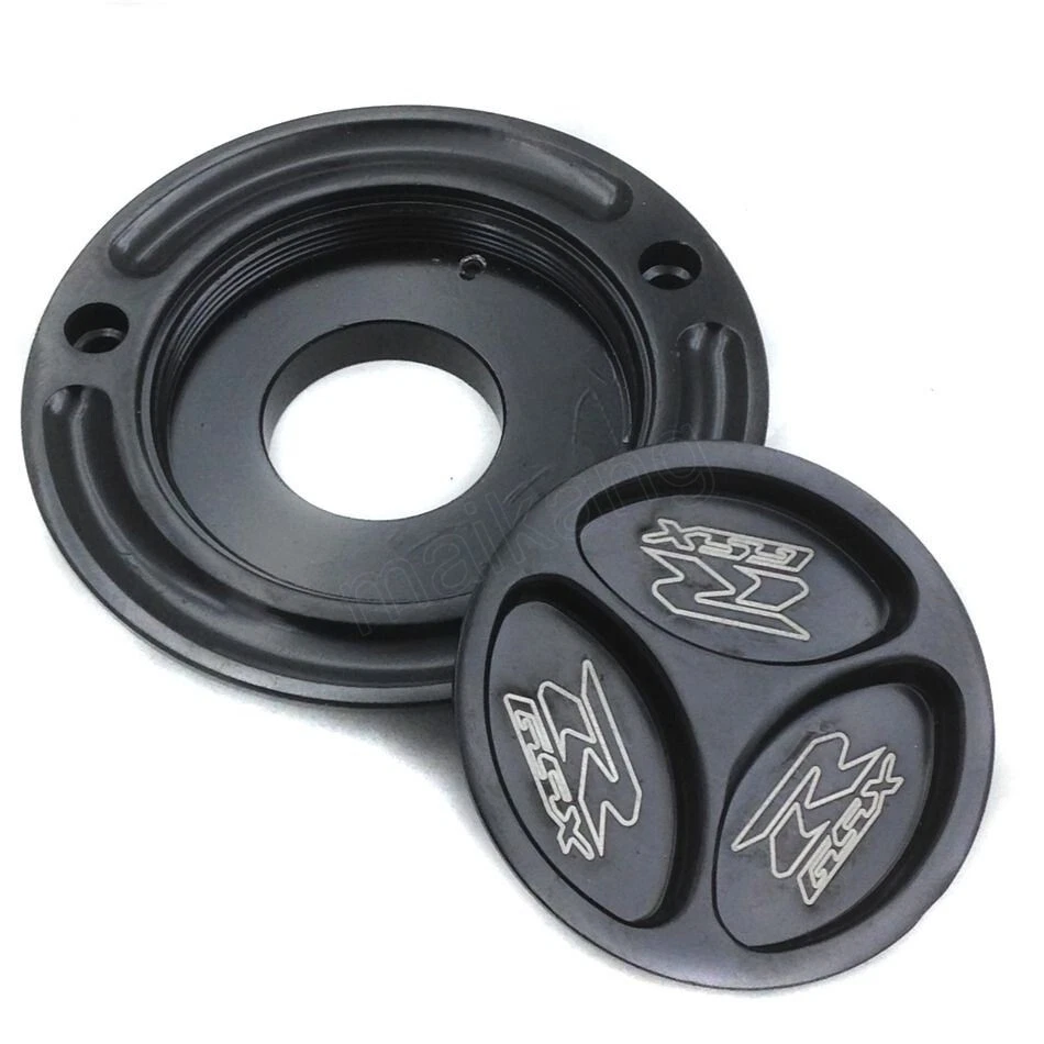 Tapas de tanque de combustible negras aptas para Suzuki SV650/650S 2003-2009 SV1000/1000S 2003-2007 Foto 3 de 4