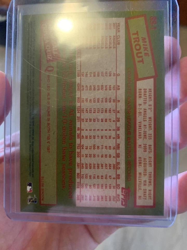 2020 Topps 1985 #85-1 Mike Trout Los Angeles Angels - Image 2 of 2