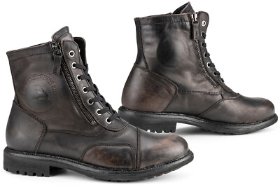 Falco Motorcycle Boots Size 39 Aviator Shoes Cafe Racer Waterproof Brown