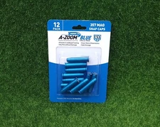 Pachmayr A-Zoom Precision Metal Snap Caps 357 Magnum, Blue, 12 Pack - 16319