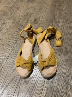 mustard espadrille sandals