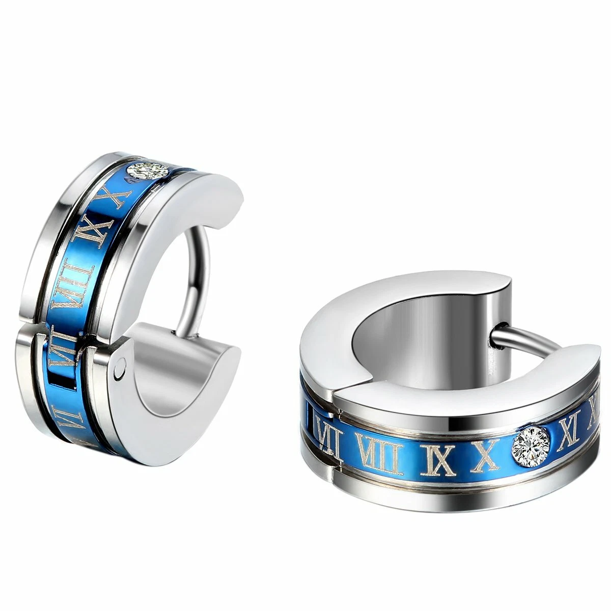 Stainless steel sale hinged hoop earrings