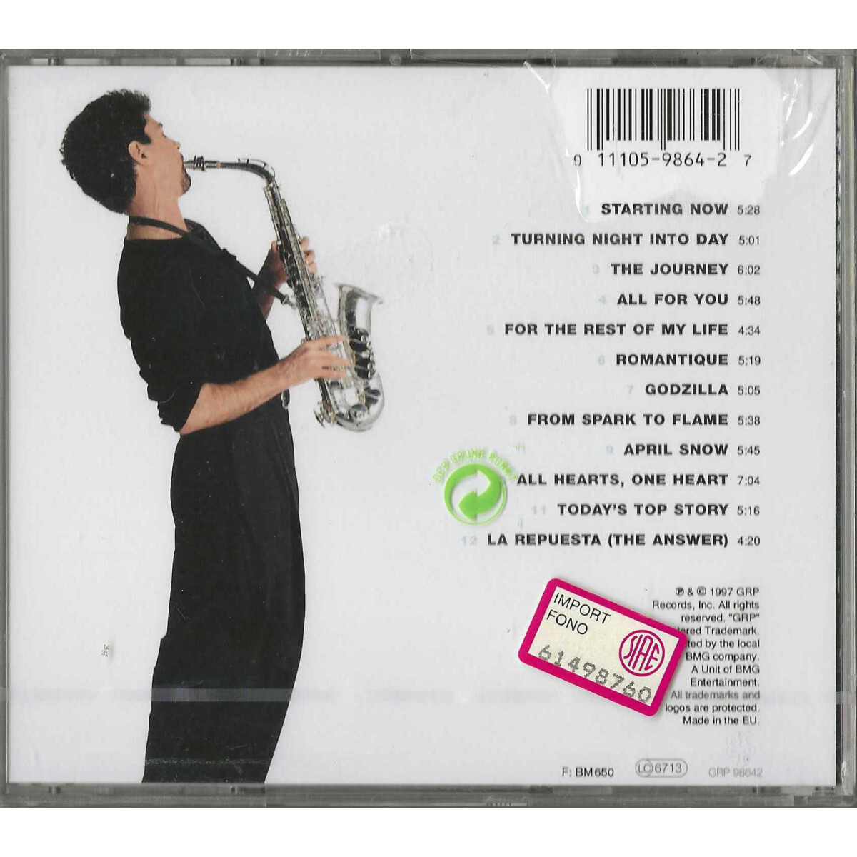 Nelson Rangell CD Turning Night Into Day / GRP Records – GRP