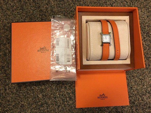 Ottime condizioni Hermes Heure H ora Ladies Watch Cinturino Doppio Giro |  eBay