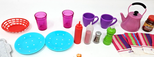 18" Doll Diner Foods, Whistling Tea Kettle, Dishes & More Fits American Girl! - Picture 3 of 6
